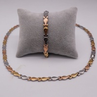 Parure bijoux assortie maillons forme larme élégante tendance, bijoux de gros urbain