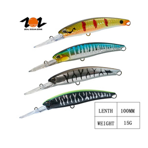 <span class=keywords><strong>ZOZ</strong></span> fabricante 15g cebo duro flotante Minnow señuelo ABS cebo impreso para pesca de lubina y caballa - Product Image 1