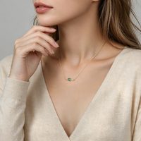 Collier en argent sterling 925 Moyu Jewelry, design de niche, pierre précieuse colorée en forme de cœur