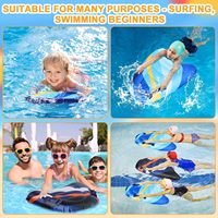 Bodyboard gonflable avec poignées pour enfants, léger, antidérapant, pour piscine, plage, surf et jeux aquatiques