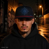 Casquette Trucker 5 Panneaux Vintage Personnalisée avec Broderie, Visière en Mousse et Filet, Style Urbain Chicano Côte Ouest, Vente en Gros