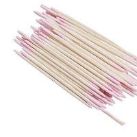 100 écouvillons pointus à double extrémité (7 cm) à usage unique pour le nail art, le maquillage, les applications sur les cils et le nettoyage sous les ongles