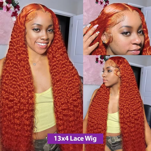250 densité perruque de cheveux humains coloré crépus bouclés fermeture frontale perruques pour femme noire Ombre couleur <span class=keywords><strong>Orange</strong></span> gingembre dentelle avant perruque - Product Image 4