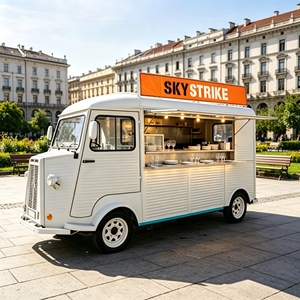 Camion de restauration mobile rétro en acier inoxydable avec compartiments isolés, style vintage classique, pour usage extérieur, service de hot-dogs et frites, résistant à la rouille - Product Image 5