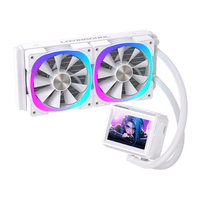 Refroidisseur d'eau pour processeur ARGB haute performance LOVINGCOOL, écran MP4 de 3,5 pouces, pompe intégrée, refroidisseur liquide tout-en-un pour ordinateur de bureau