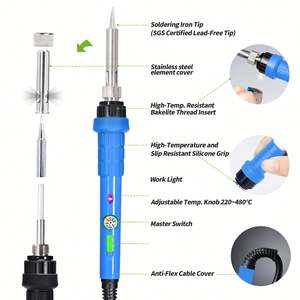 YIHUA 947-III Kit de stylo à bois 60W ensemble de pochoirs à souder outils de <span class=keywords><strong>pyrogravure</strong></span> artisanat outils de combustion du bois - Product Image 4