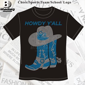 Transferencia <span class=keywords><strong>de</strong></span> Pedrería Termoadhesiva con Logotipo <span class=keywords><strong>de</strong></span> Vaqueros y Vaqueras Personalizado para Camisetas, Diseño <span class=keywords><strong>de</strong></span> Botas Brillantes y Billetes, Adhesivo <span class=keywords><strong>de</strong></span> Pedrería - Product Image 6