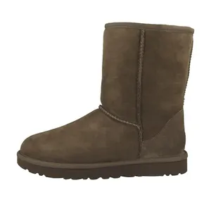 Custom Lady Luxe Ontwerper Outdoor Mode Winter Ugs Schoenen Vrouwen Lange Bont Schapenvacht Laarzen