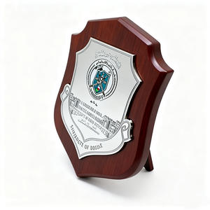 โล่ไม้สีทองสีเงินพร้อมโลโก้ส่วนตัวกล่องของขวัญออกแบบโลโก้ได้ตามต้องการ - Product Image 2