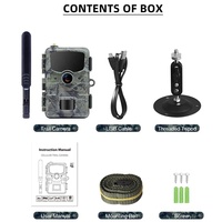 Kamera pengintaian berburu satwa liar seluler, aplikasi kartu sim 4g digital grosir 1080p 24mp