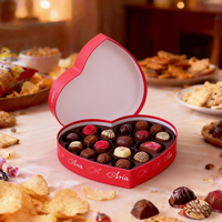 Chocolat au lait solide en forme de cœur, boîte cadeau 6 cœurs, bonbons de mariage pour petite amie, cadeau de fête