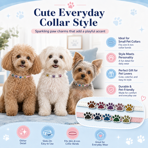Venta al por mayor de dijes deslizantes brillantes de 8mm con diseño de huellas de perro con purpurina para pulseras, collares de mascotas y fabricación de joyas DIY - Product Image 6