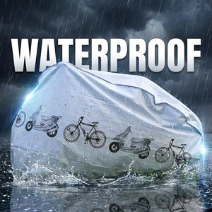 भारी ड्यूटी पे बाइक कवर, सिल्वर ग्रे/ब्लैक यूव-प्रतिरोधी ट्रैवल साइकिल रक्षक, थोक ऑर्डर के लिए कारखाने की आपूर्ति - Product Image 6