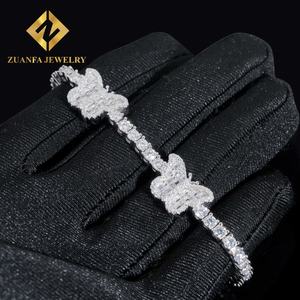 Hot Selling Pass Diamond Tester 925 Sterling <b>Silver</b> Hip Hop Jewelry Custom Butterfly VVS Moissanite Tennis <b>Bracelet</b> - Product Image 1
