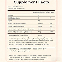 Gummies Naturelles pour l'Amélioration des Fesses : Extrait de Maca et de Ginseng pour un Effet Raffermissant et Sculptant des Courbes des Hanches et des Fesses