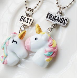 2pcs Carino best friends forever collana best friends fascino della collana unicorno - Product Image 1
