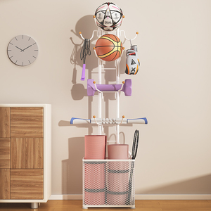 Estante de Almacenamiento de Baloncesto de Estilo Moderno al por Mayor, Estante de Almacenamiento Multifuncional para Equipos Deportivos, Estante de Almacenamiento para Tapetes de Yoga - Product Image 5