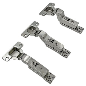 Bisagra hidráulica 3D ajustable con cierre suave, de clip, de dos vías, oculta, con placa de montaje lineal para muebles - Product Image 1