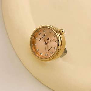 多用途レトロなクリエイティブパンクウォッチリングミニゴールドメッキ時計シンプルなファッションアクセサリー記念日をフィーチャーカップル向け - Product Image 5