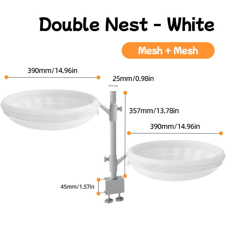 white [double-sided sandwich mesh]