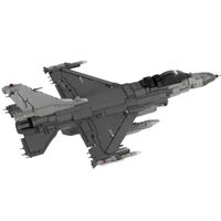 Bloques de Construcción de Piezas Pequeñas para Ensamblar, MOC-144082F-16C, Plástico ABS, 40 Piezas, Avión de Combate Militar Warhawk