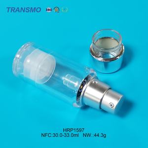 Flacon pompe sans air personnalisé de 30 à 33 ml, plastique écologique pour sérum, lotion, soin de la peau, emballage cosmétique, vente en gros - Product Image 4