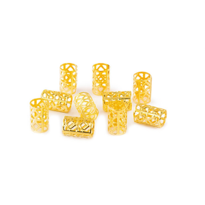 Anelli per Intrecciare Capelli Ilan 10x15mm Oro 10pz per Extension - Product Image 1
