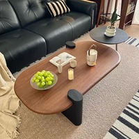 Table basse réglable en placage de noyer haut de gamme, garantie 1 an, pour salon, design moderne, mobilier de maison, style panneau en bois