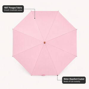 <span class=keywords><strong>Ombrello</strong></span> dritto romantico rosa ciliegio 8K con manico a gancio in perla bianca lattiginosa per regalo di nozze, primavera, esterno - Product Image 3