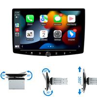 Autoradio Android rotatif 10,1 pouces, multimédia 1 Din, écran tactile, lecteur DVD de voiture