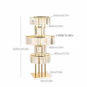 Wholesale 110 cm Gold Silver Metal Chandelier <strong>Table</strong> <strong>Top</strong> <strong>Wedding</strong> Candle Holders Candelabra <strong>Table</strong> <strong>Decorations</strong> - Product Image 5