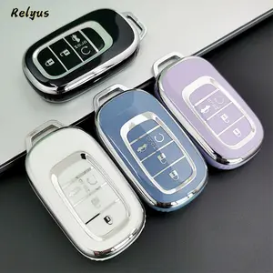 Hot Sale TPU Auto Remote Key Cover Fall Shell Fob für Honda Civic 5 Tasten Schlüssels chutz halter Auto Schlüssel bund Zubehör