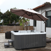 Système Balboa Bain à remous extérieur pour 5 personnes Cascade acrylique Bain à remous de luxe Massage hors sol Jardin SPA Baignoire