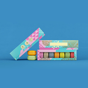 Macaroon lớn hộp sang trọng bao bì Quà Tặng <span class=keywords><strong>Macaron</strong></span> cajas Para bán buôn nhựa trong suốt với khay chèn thủ công - Product Image 2