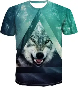 Fitspi Wholesale Fashion Mens 3d Digital Printed Pattern T-shirts Top Tees Dropshipping T Shirt Customized Tshirt Supplier China