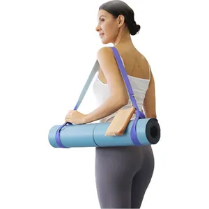 Einstellbare Fitness Gym Sport Baumwolle Schlinge Tragebare Yoga-Matte Gürtel Dehnband Trageband