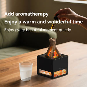 Diffusore di Aromi con Luci Colorate, Simulatore di Falò da Tavolo, Diffusore di <span class=keywords><strong>Oli</strong></span> <span class=keywords><strong>Essenziali</strong></span> con Effetto Fiamma e Pietra di Sale - Product Image 6