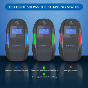 ที่ชาร์จไฟฟ้ากระแสสลับ EV ติดผนังอัจฉริยะ22Kw ใหม่เครื่องชาร์จในรถยนต์แบบเร็วที่ชาร์จในรถแบบ32A 2ช่องสำหรับใช้ในบ้าน - Product Image 5
