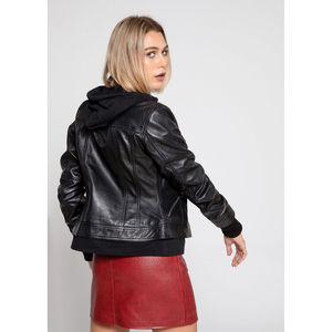 Giacca in Pelle di Agnello Reversibile da Donna Annalise, Logo Personalizzato, Trapuntata e Ricamata, Poliestere, Autunno Primavera, 3XL - Product Image 6