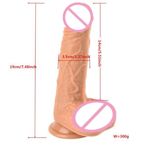 China 19cm Realistischer Silikon-Soft-<span class=keywords><strong>Dildo</strong></span> für Erwachsene, für Männer und Frauen, 100% Wasserdicht & Umweltfreundlich - Product Image 3