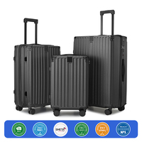 20 24 28 Zoll Hartschalen-ABS-Trolley-Koffer mit individuellem Logo, leicht, wasserdicht, luxuriöses 3-teiliges Reisekoffer-Set