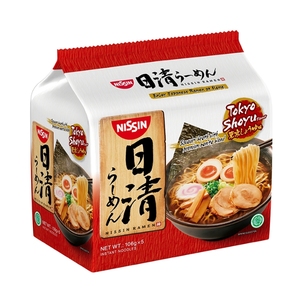 Tokyo Shoyu Ramen Nouilles instantanées Sauce soja japonaise Bol de ramen sec aromatisé avec base de soupe chaude Fourniture en vrac Frit traité - Product Image 1