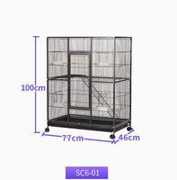 Cage pour oiseaux détachable de grande taille, design multi-boîtes alimentaires, pour perroquets, perruches et canaris
