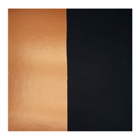 12X18 Pouces Pu Cuir Feuilles 0.8mm Noir/Cuivre Laserable Similicuir Fer sur Patch Avec Adhésif