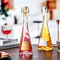 Bouteille de champagne à col long de 500 ml très vendue, bouteille de vin et de vin de fruits, translucide, avec plusieurs types de bouchons disponibles