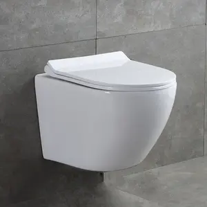 Randloze Badkamer Muur Opknoping Keramische Wc Wc Muur Gemonteerde Toilette Suspendue Muur-Opgehangen Toilet