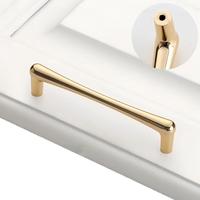 Poignées et Boutons Élégants en Alliage de Zinc au Design Asymétrique, Finition Or Poli et Noir Mat, pour Armoires Modernes, Commodes et Tiroirs