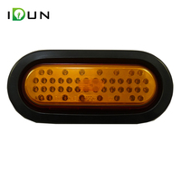 6 pouces ovale 26 Led ambre 12V camion lumières led pour camion lourd led flash stroboscopique feu arrière led frein stop clignotants
