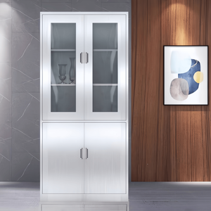 Armoire d'hôpital moderne à double usage en acier inoxydable 304 - Porte-médicaments stérile et organisateur de dossiers de bureau - Product Image 6