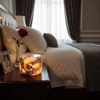 Lampe de chevet tactile en marbre Calacatta Viola naturel, faite à la main, écologique, sur pied, avec commande tactile, pour chambre à coucher et décoration intérieure
